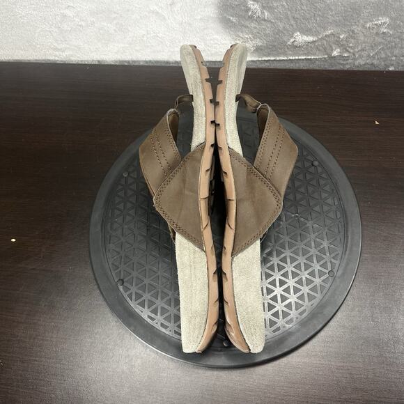 Merrell Mens Size 12 Brown Slide Thong Flip Flops Sandspur 2 Comfort Sandals - Picture 8 of 10